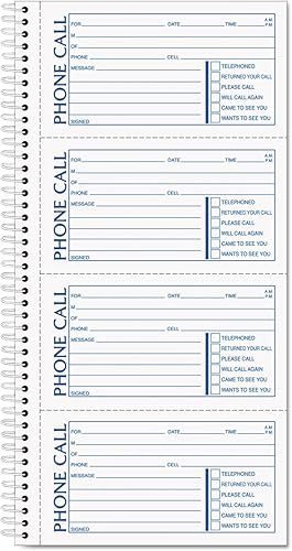 Miniatura 3 de TOPS Libro de formularios de mensajes para teléfono, duplicado sin carbono, 2.75 x 5 pulgadas, 400 juegos por libro (4003) (paquete de 2)