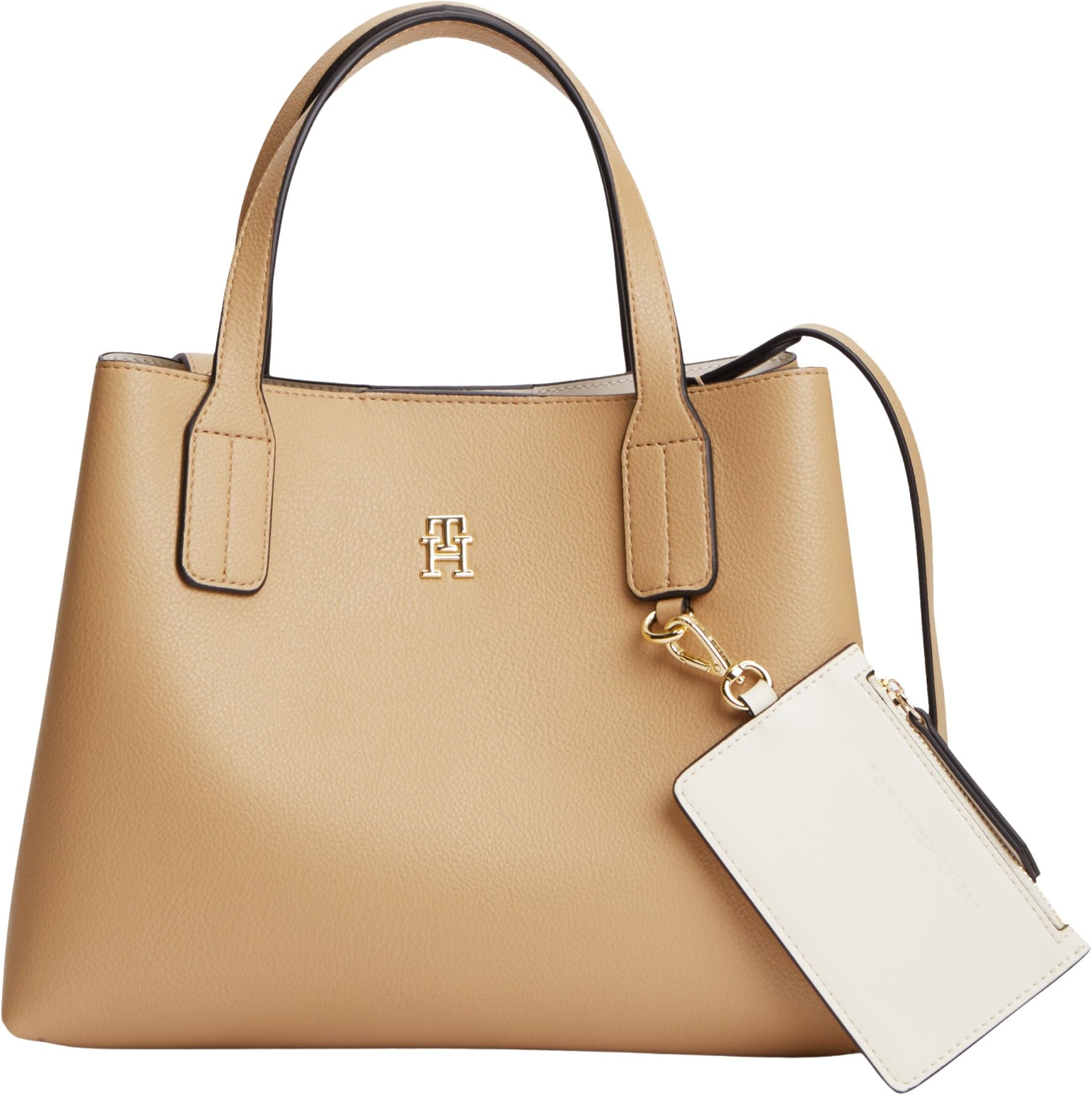 Tommy Hilfiger Women Th Icon Mini Satchel AW0AW18722 Satchel, KHAKI, One Size