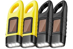 4 Pack Solar Power Flashlights: Dependable Illumination for Outdoor Ventures and Emergencies