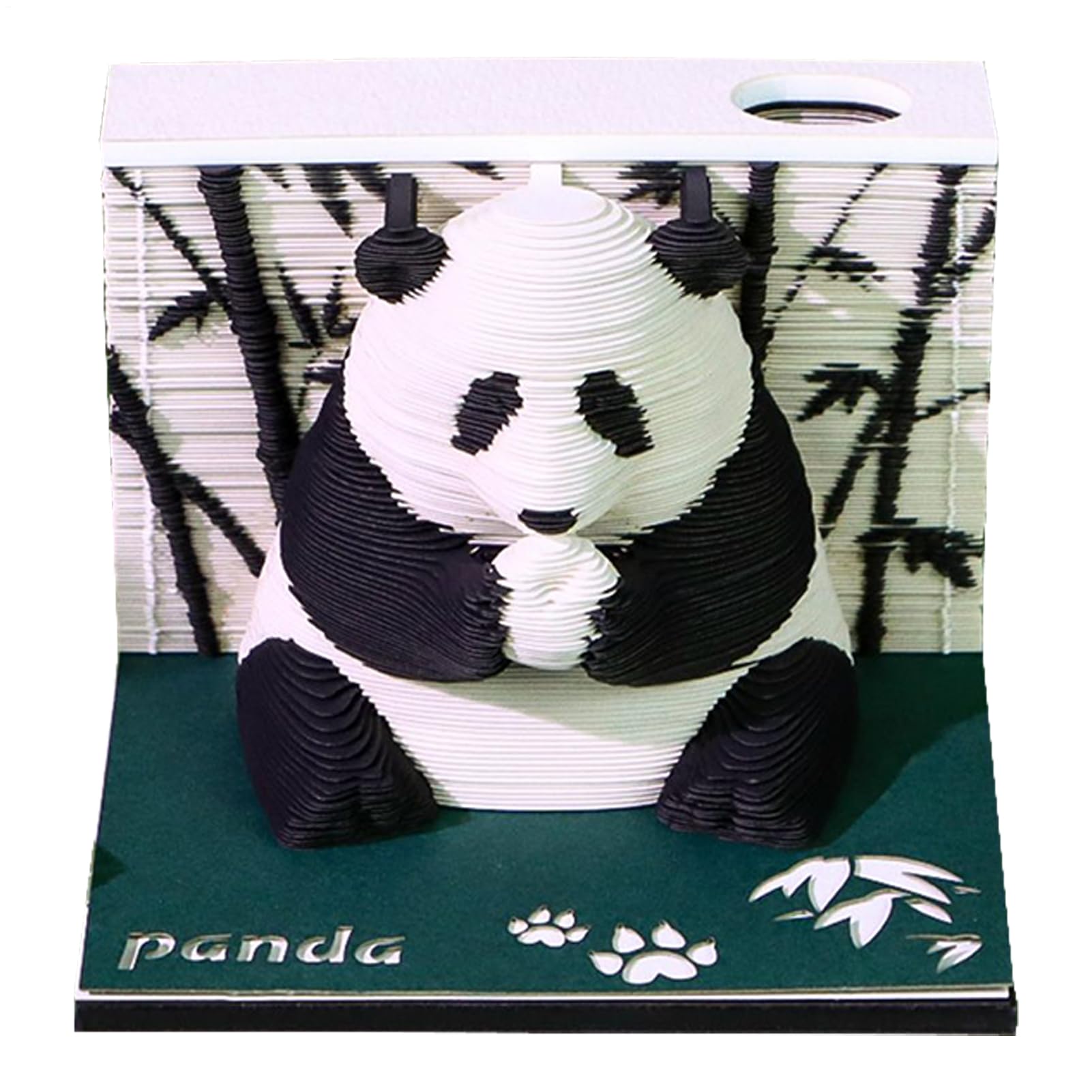 Zeitmesser-Kalender 2026 2026 Dekorativer Abreißblock | Papierschnitt 2026 Panda Kalender für Lehrer, Kinder, Erwachsene Zuhause Arbeit Bücherregal Schlafzimmer Wohnzimmer