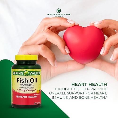 Miniatura 2 de Omega 3 1000 mg, sabor a limón, 60 cápsulas blandas, apoyo proactivo del aceite de pescado para el corazón en general y salud cerebral, suplemento