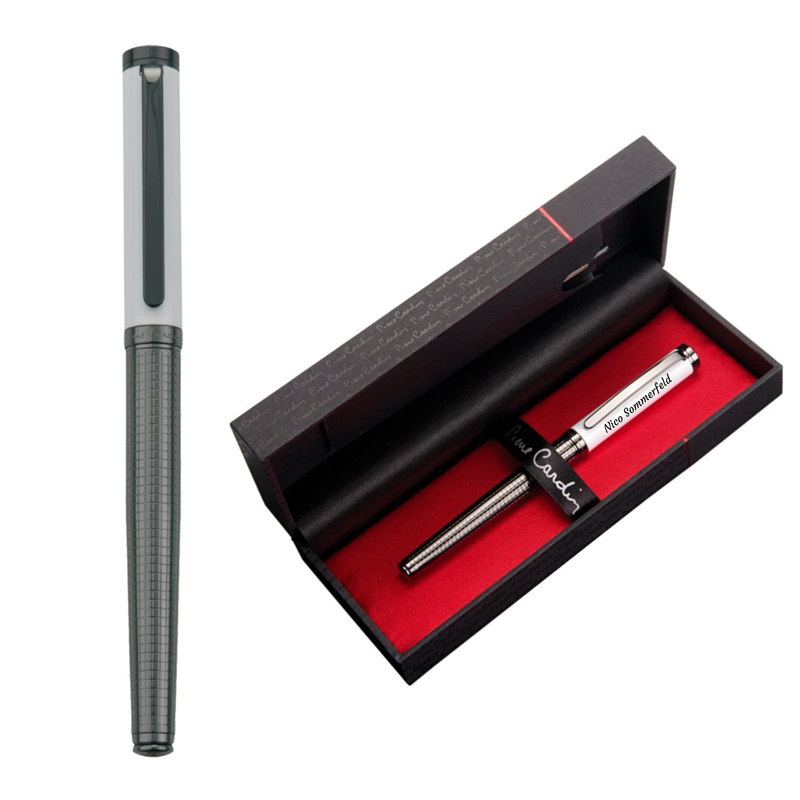 Pierre Cardin® Marigny Boule à roulettes avec gravure | Étui à stylo de qualité supérieure | mine bleue | cadeau personnalisé |