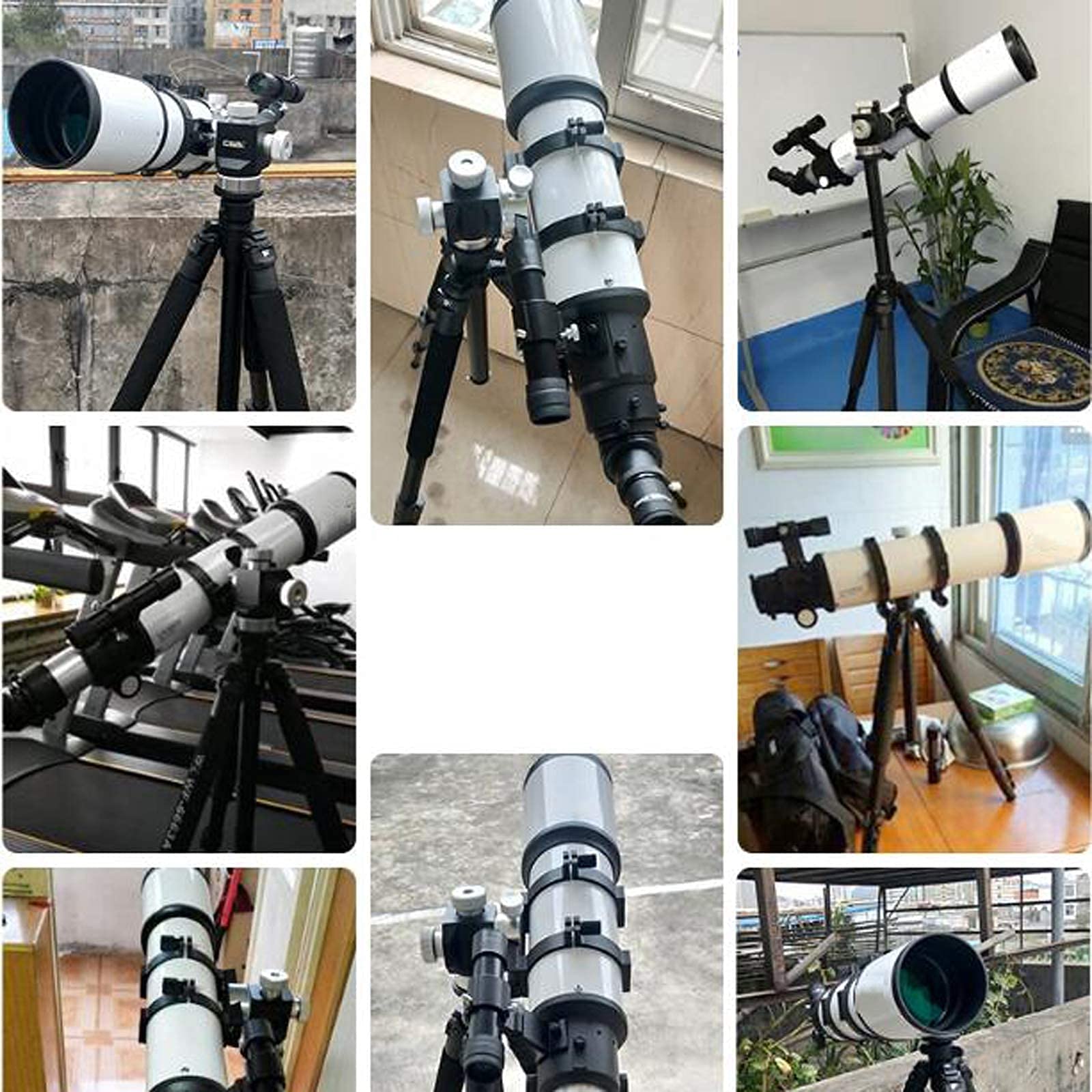 Teleskop refraktorowy 80 mm ze statywem i celownikiem, z noktowizorem przy słabym świetle, trwały, z adapterem do smartfona, plecakiem i filtrem księżycowym