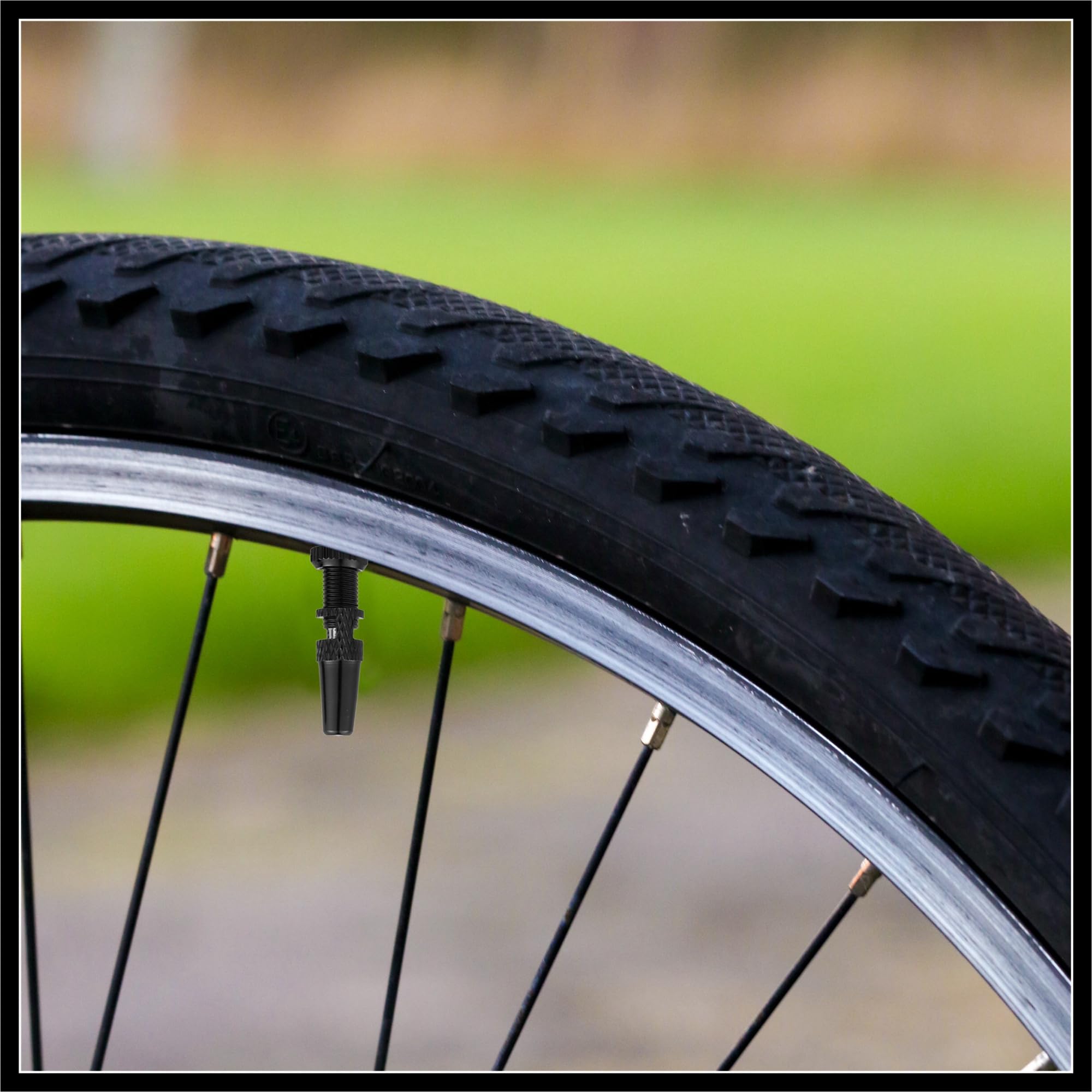 Hihaha 1 Set Aluminum Alloy Rubber 44mm Bike Tubeless Valve Stems Black Durable Material - Image 3