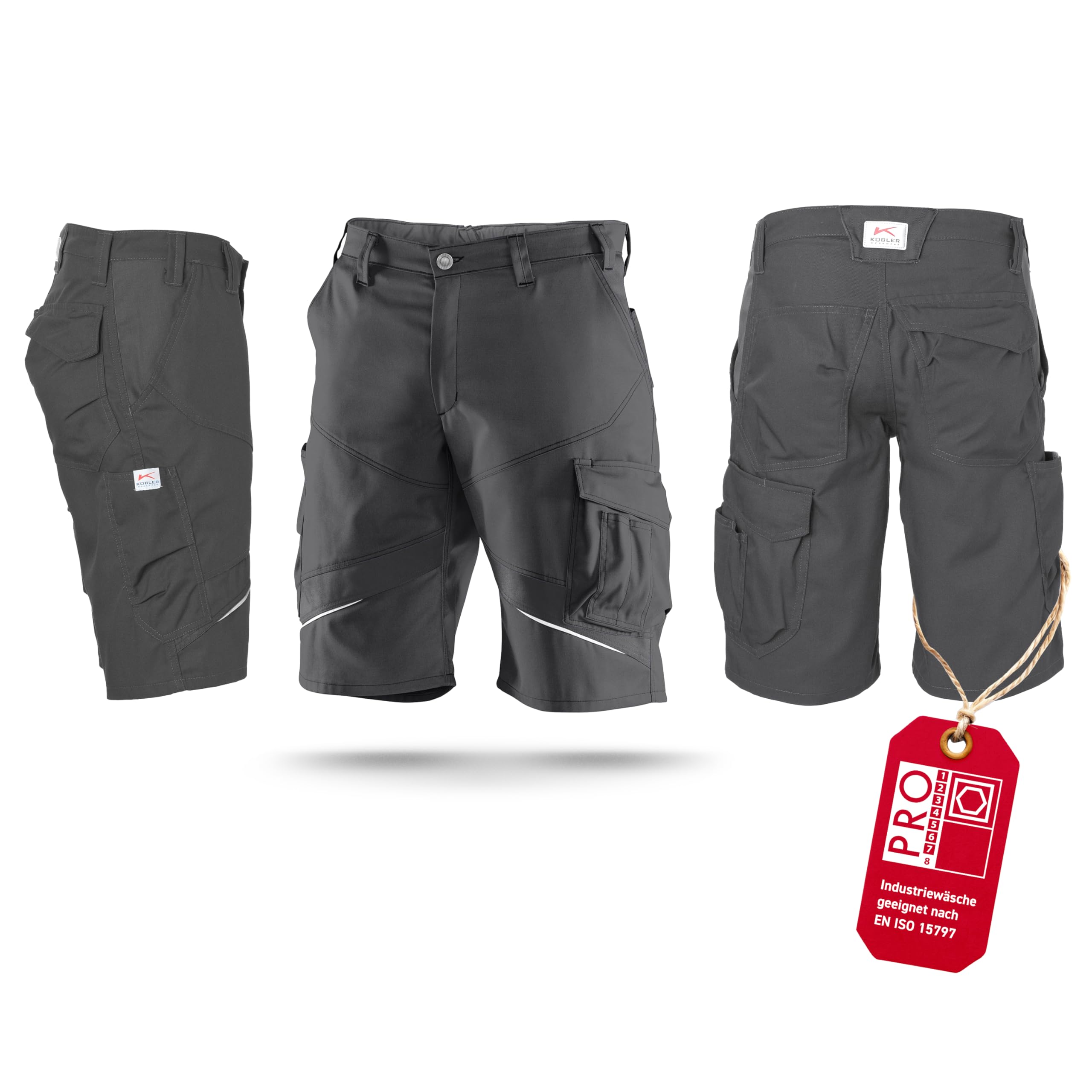 KÜBLER Workwear KÜBLER ICONIQ Shorts – Arbeitsshorts mit ergonomischer Linienführung