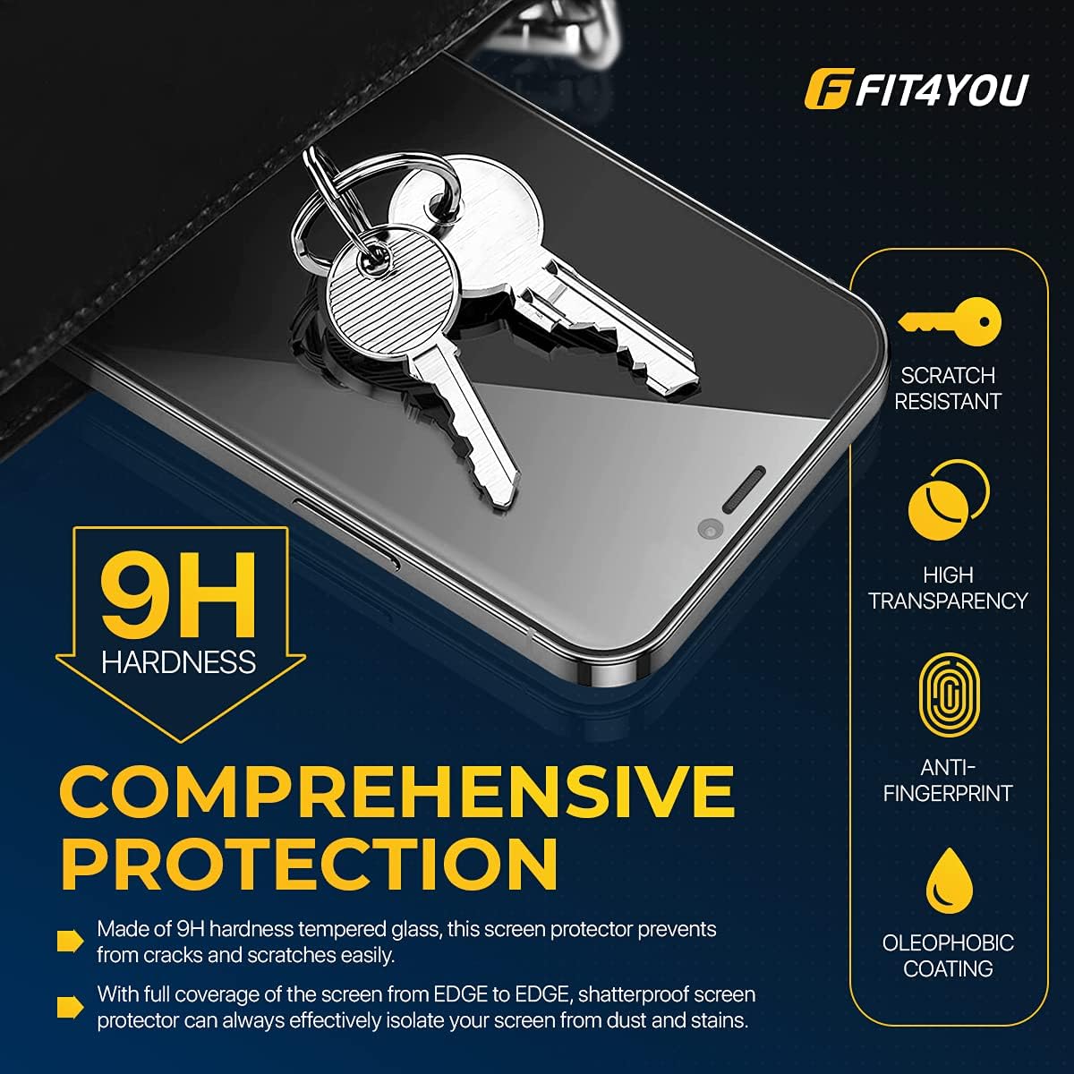 Discount 90% Screen Protector 6.7 Inch for iPhone 12 Pro Max, 3 Piece Tempered Glass and Camera Lens Protection Kit – 2.5D Edge, Scratch Resistant 9H Hardness with Anti-Fingerprint Hydrophobic Coating