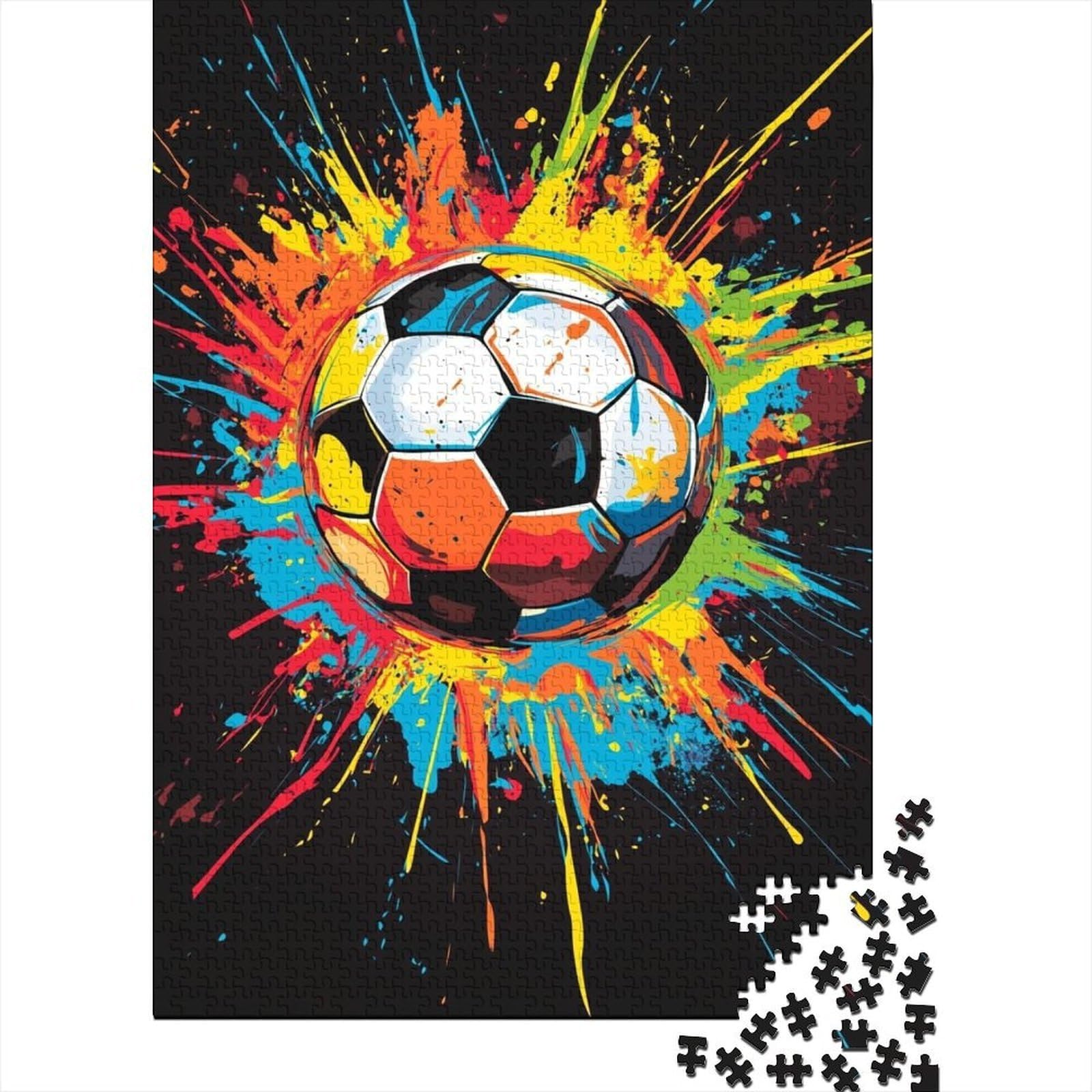 Color Splash Soccer adult puzzle 1000pc paper puzzle stress relief