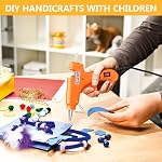16 Pieces Mini Hot Glue Gun, Hot Melt Gun Small Glue Gun with 60 Sticks for DIY Arts Craft Projects Office Home Quick Repairs (Multicolor)