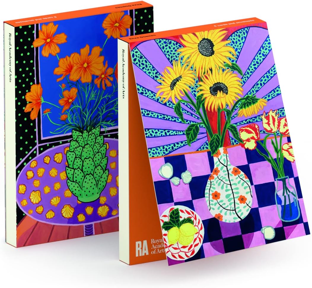 Royal Academy of Arts, Eliza Downes Notecard Wallet- Set of 6 Blank Greeting Cards (17 x 12cm), multi