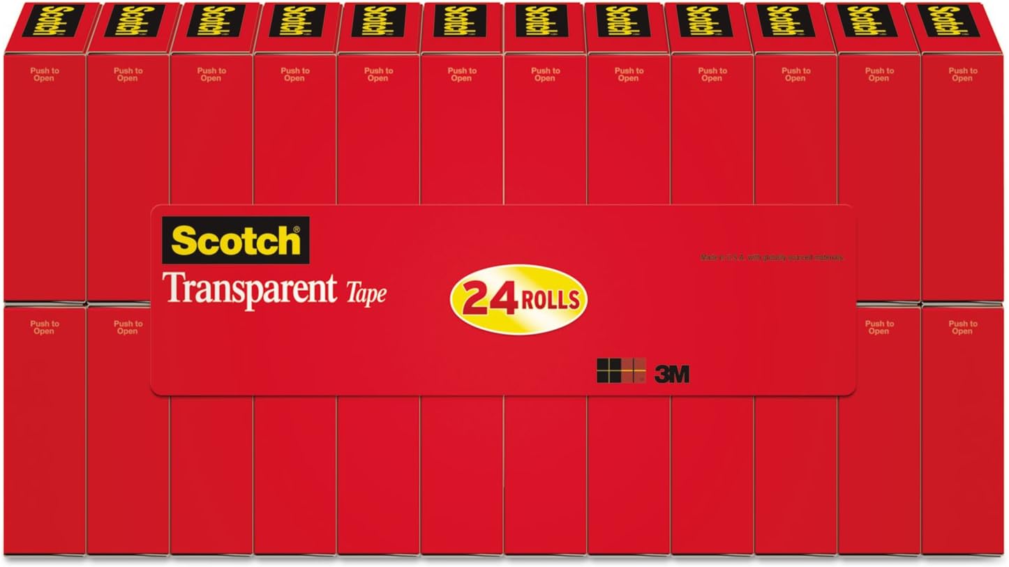 Scotch 600K24 Tape Refill Vale Pack, 3/4-Inch x1000-Inch, 24/PK, Clear