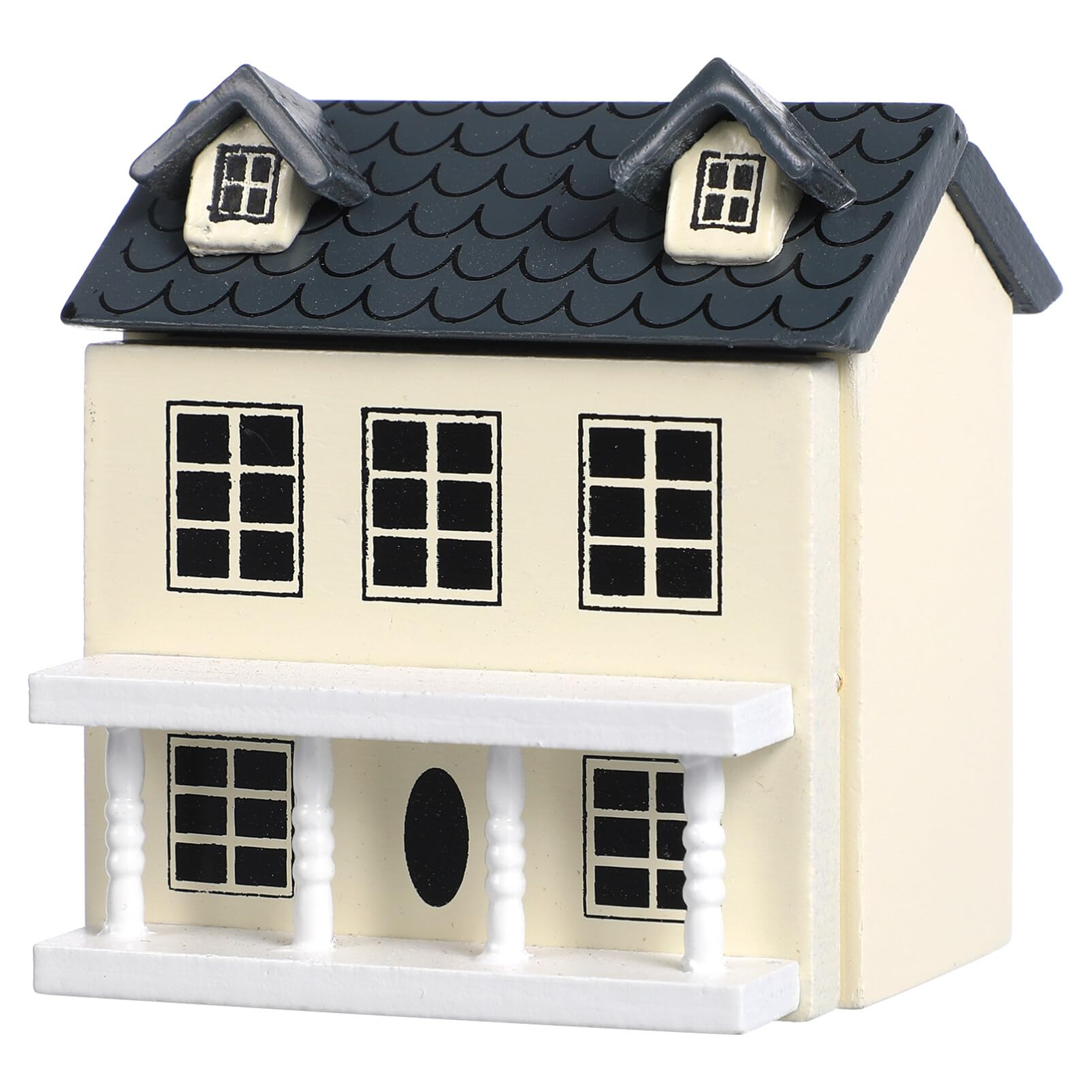 ifundom Miniature House Model Tiny Decorative Doll House 2.80X2.56X2.09In Adorable Miniature Scene for Desk Cabinet Decor Gift