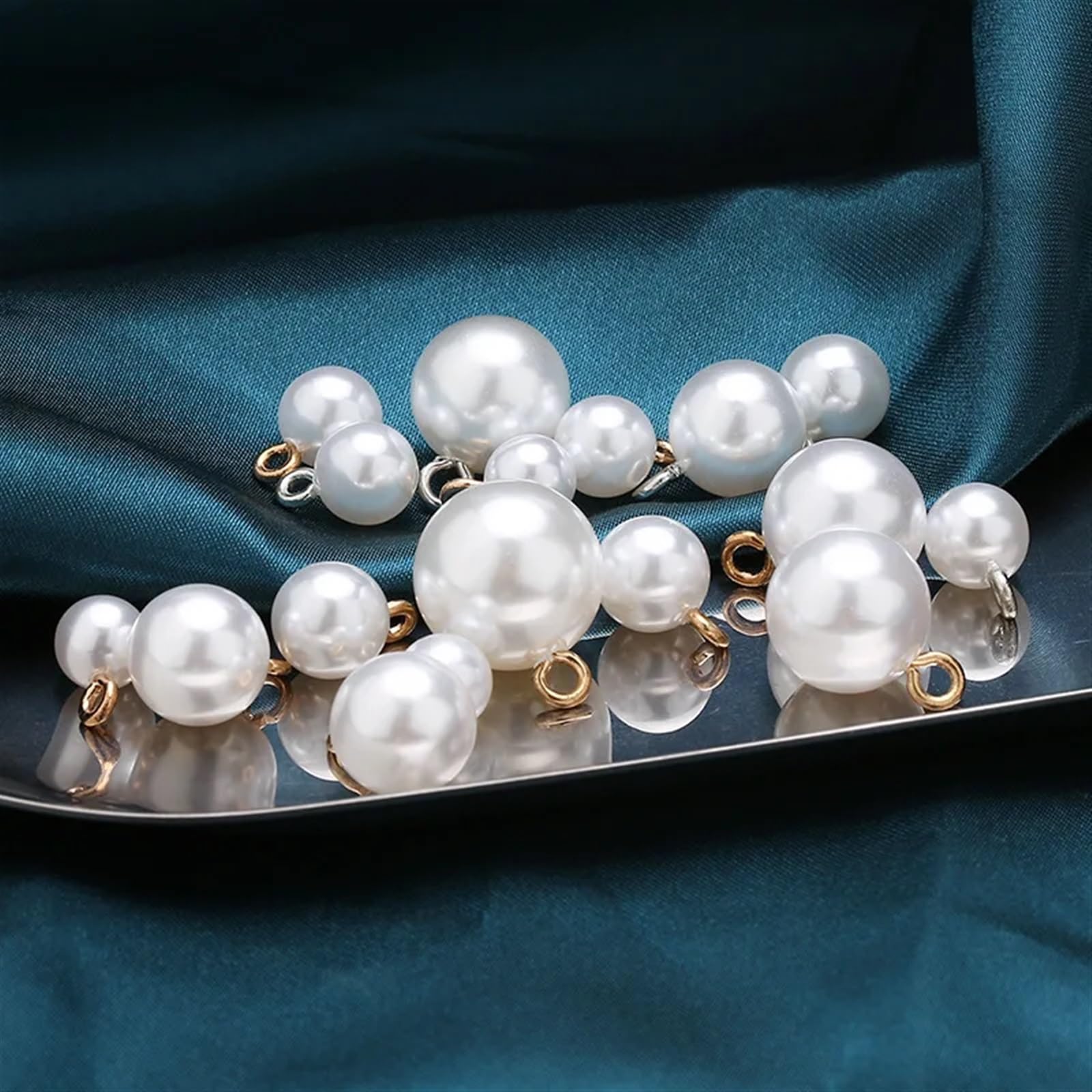 5 Pezzi Bottone In Metallo Retrò Rotondo In Bronzo/argento Antico - Foto 4