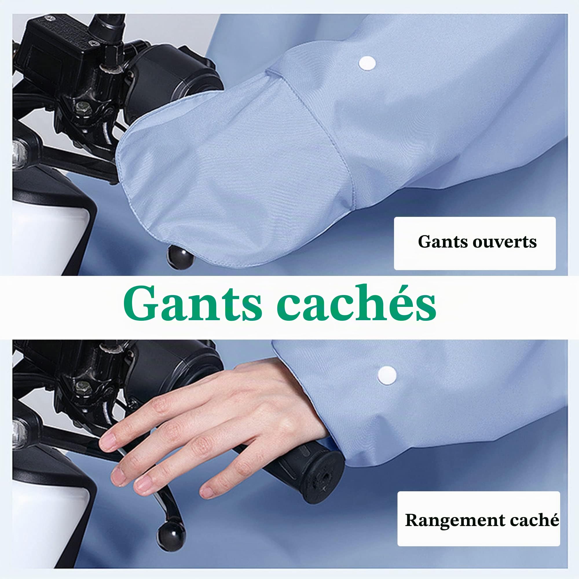 Poncho de Pluie à Capuche Léger avec Bord, Poncho Imperméable à Manches Longues pour Hommes Femmes Adultes Moto, Scooter de Mobilité, Cyclisme, Randonnée (Color : Noir, Size : 5XL)