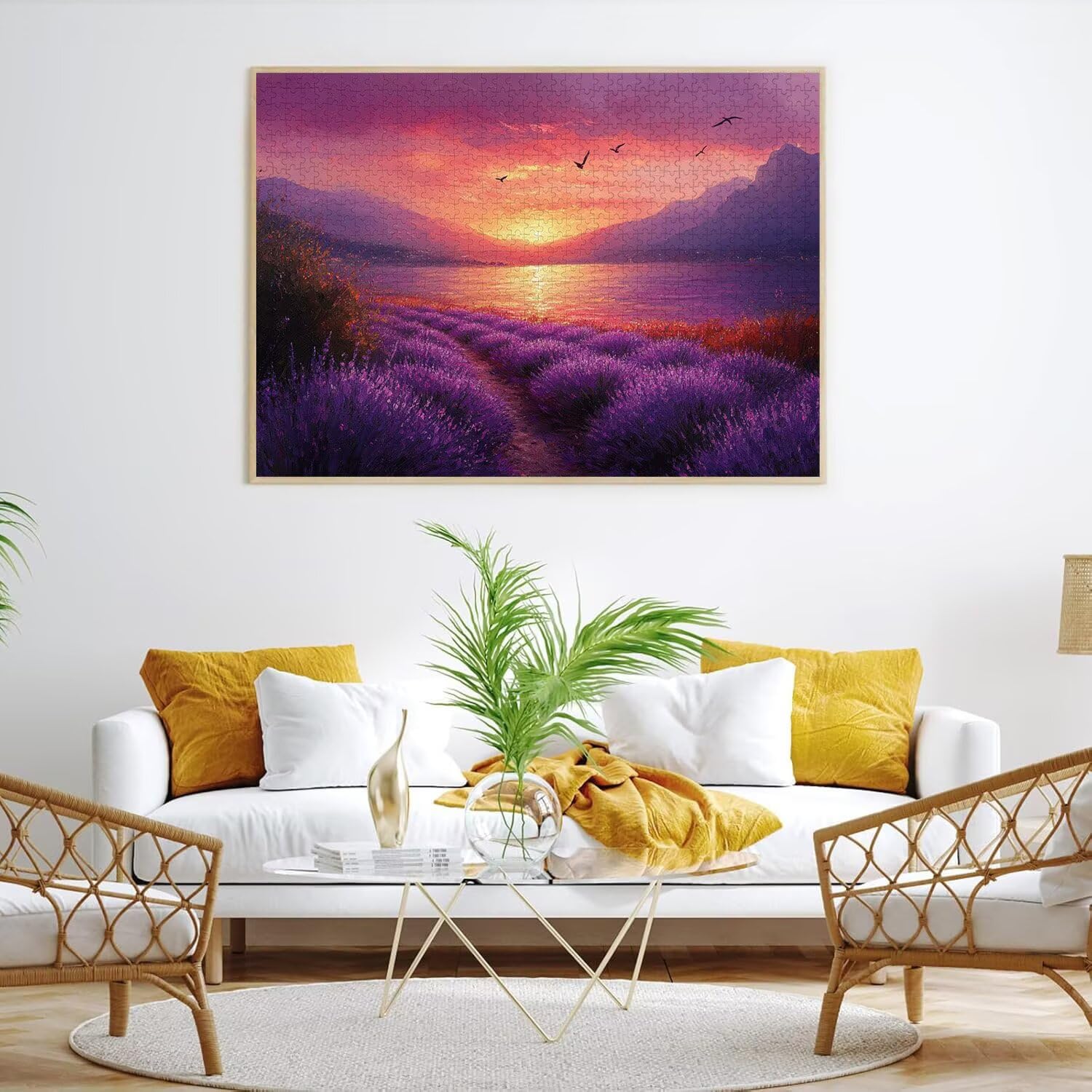 Puzzle 2000 sztuk 99 x 70 cm, Puzzle Dorośli Lawenda Słońce, n-817