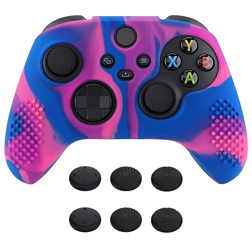 eXtremeRate PlayVital 3D Studded Edition Anti-Slip Silicone Cover Skin for Xbox Series XS Controller, Rubber Case Protector for Xbox Core Wireless