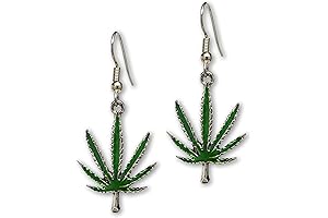 Marijuana Weed Pot Leaf Dangle Earrings: A Touch of Nature's Beauty