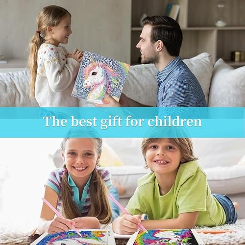 Vista 29 de Libfx Kits de arte de diamantes para niños, 4 piezas de arte de diamantes para niñas, niños, principiantes, artes y manualidades para niños de 8 a