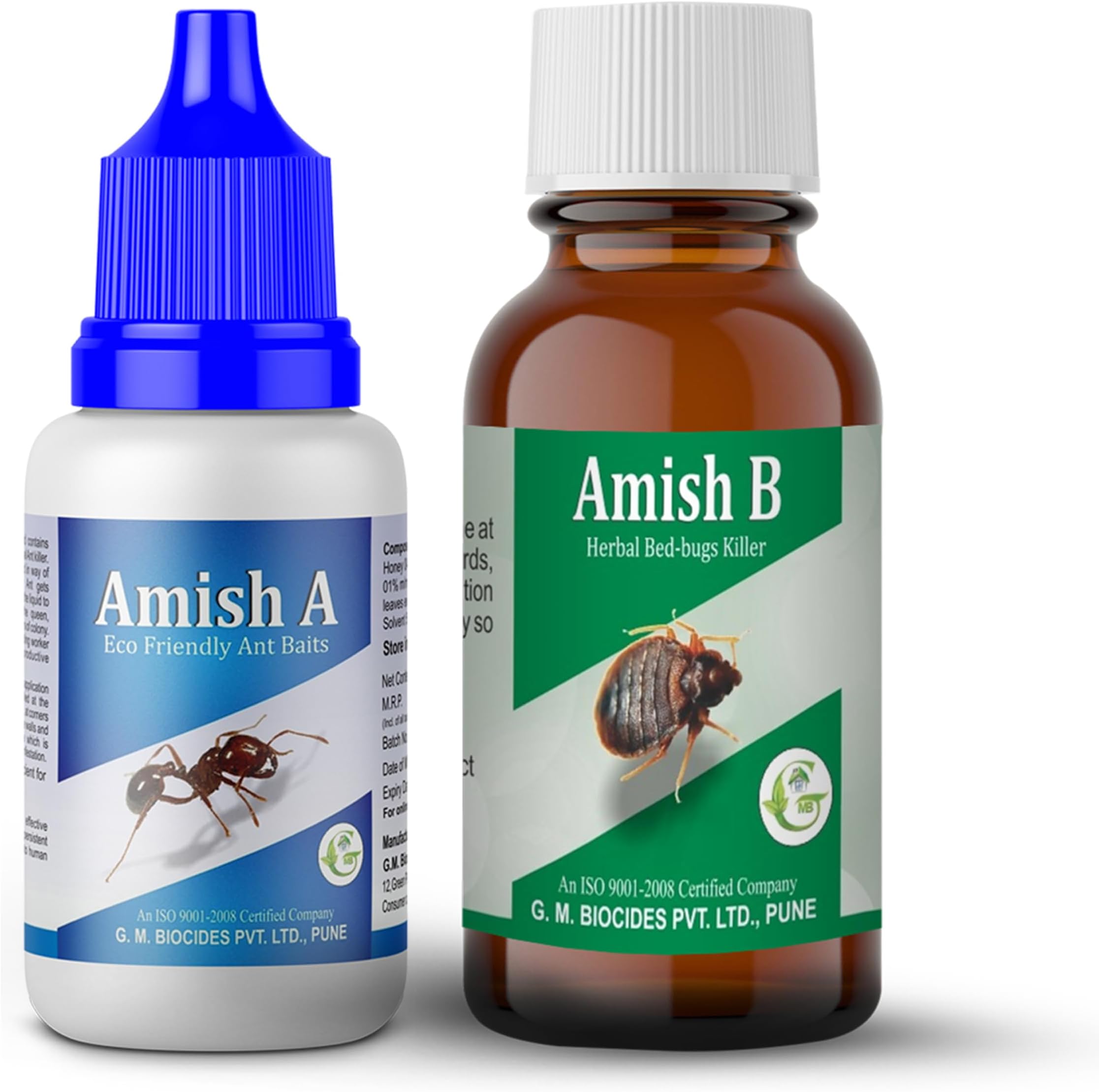 Amish A Eco-Friendly Ant Bait/Ant Repellent for Home/ant Killer Gel with Amish Bed Bug Liquid, Bed Bug Control- Combo Pack of 1 Each