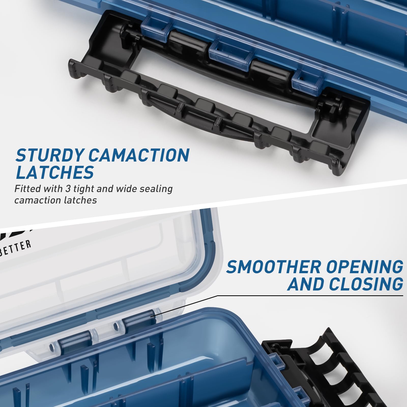 THKFISH Fishing Tackle Box?3400/3500 Tackle Tray Floating Fishing Lure Box Storage Organizer Small Waterproof Tackle Box with Adjustable Dividers,Sun-proof