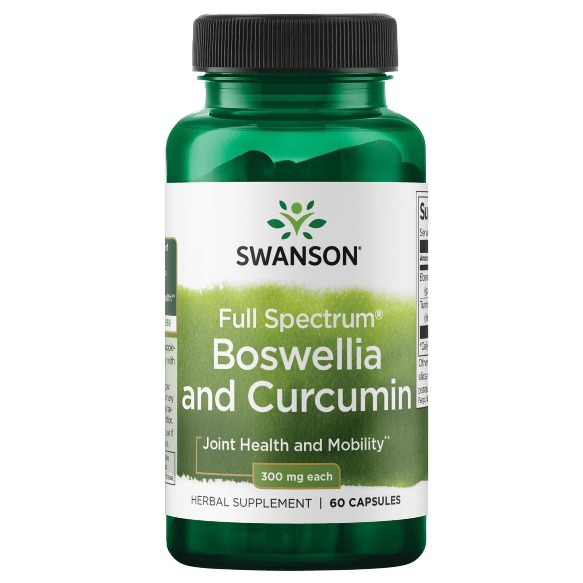 Swanson Full Spectrum Boswellia and Curcumin, 60 Capsules, Packing May Vary 60 Count (Pack of 1)