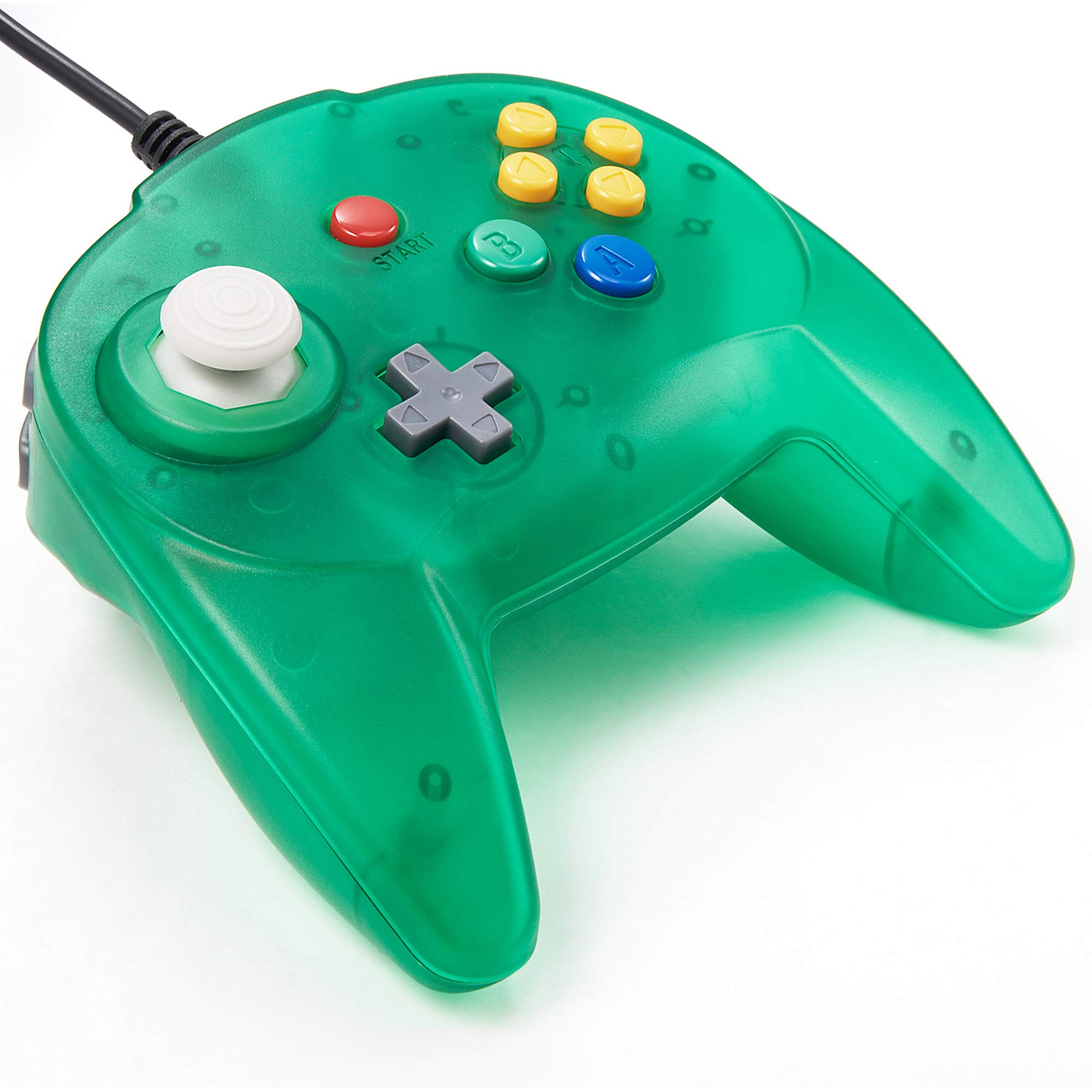 miadore Controlador N64 Joystick con cable para juegos compatible con la consola N64 (verde claro)