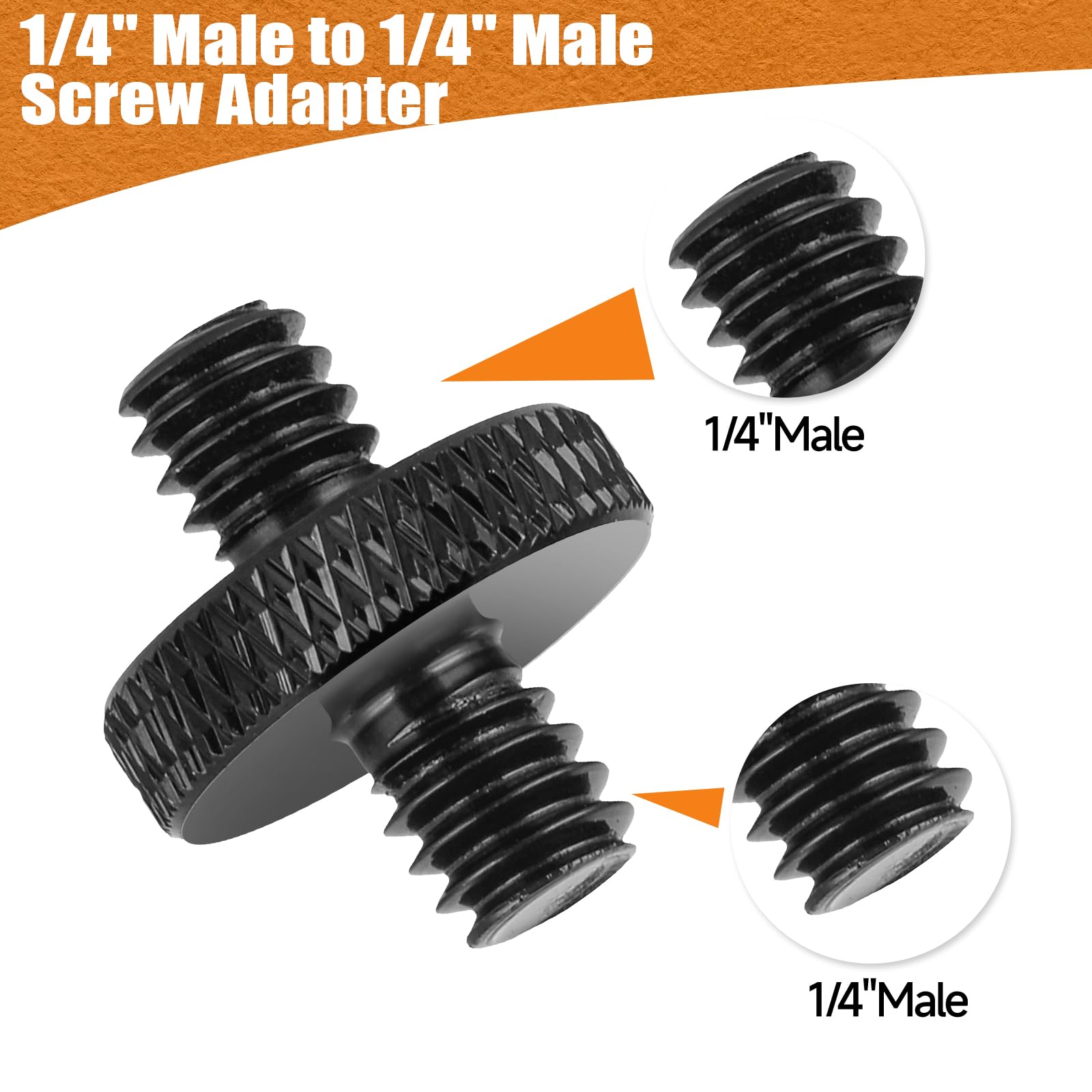1/4 Inch Screws 4 Pcs 1/4 Male To 1/4 Male Threaded Tripod Screw ...