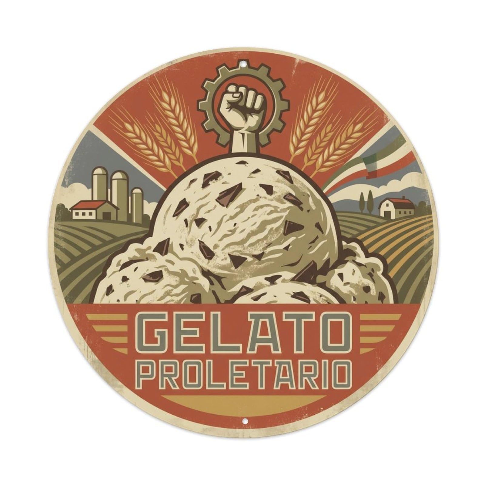 Gelateria Cafe Gelato Market Travel Food Culture Metal Tin Sign