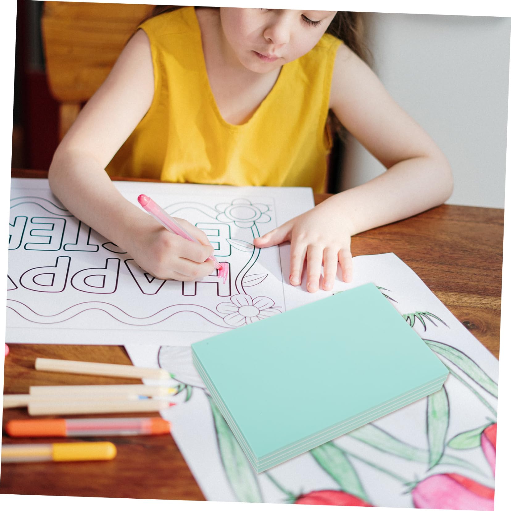 Gogogmee Rubber Carving Blocks Set 4pcs 4x6x1/4 Inch White Green Stamping Material for DIY Craft