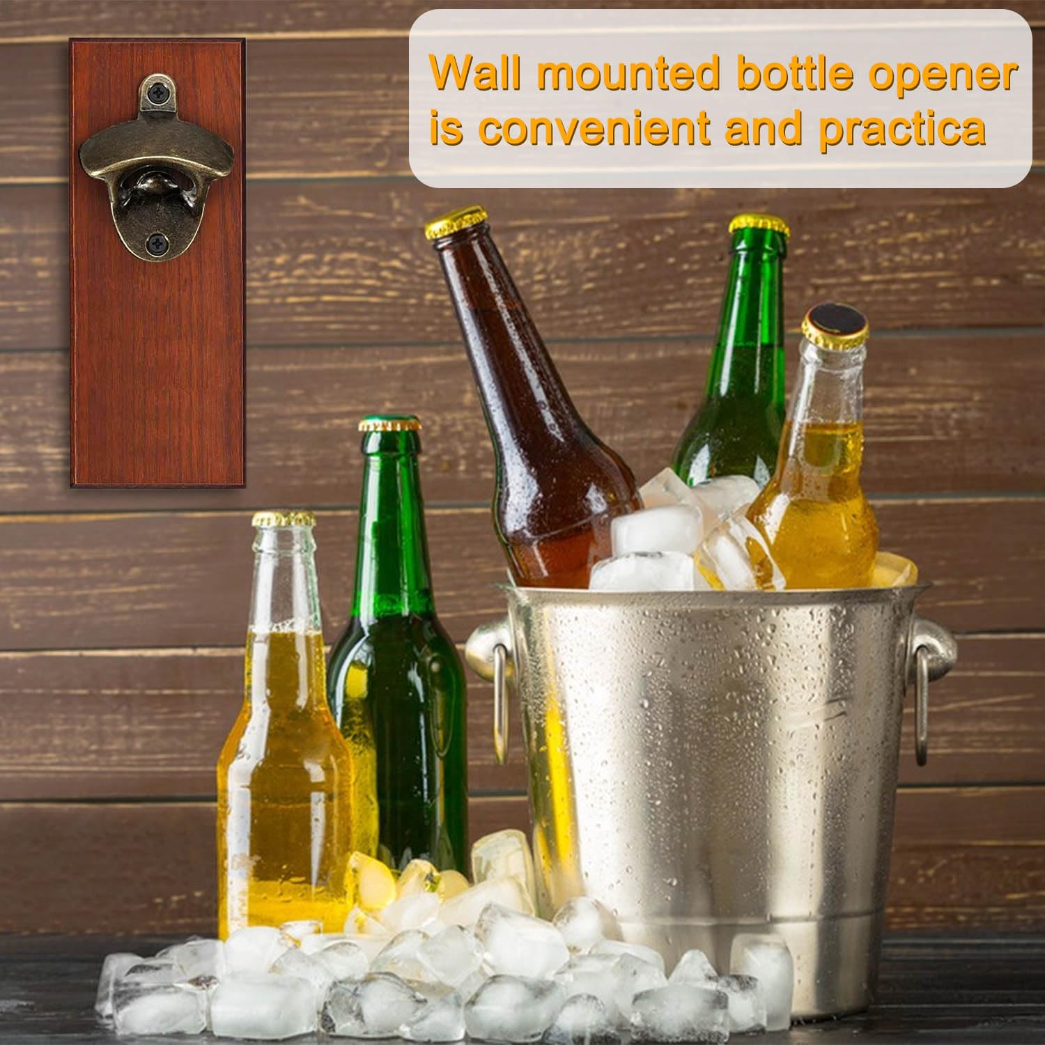Décapsuleur Mural En Alliage De Zinc Et Verre De Soda à Fixation Murale - Outil D'ouverture Pour La Maison Et Le Bar (1 Pièce