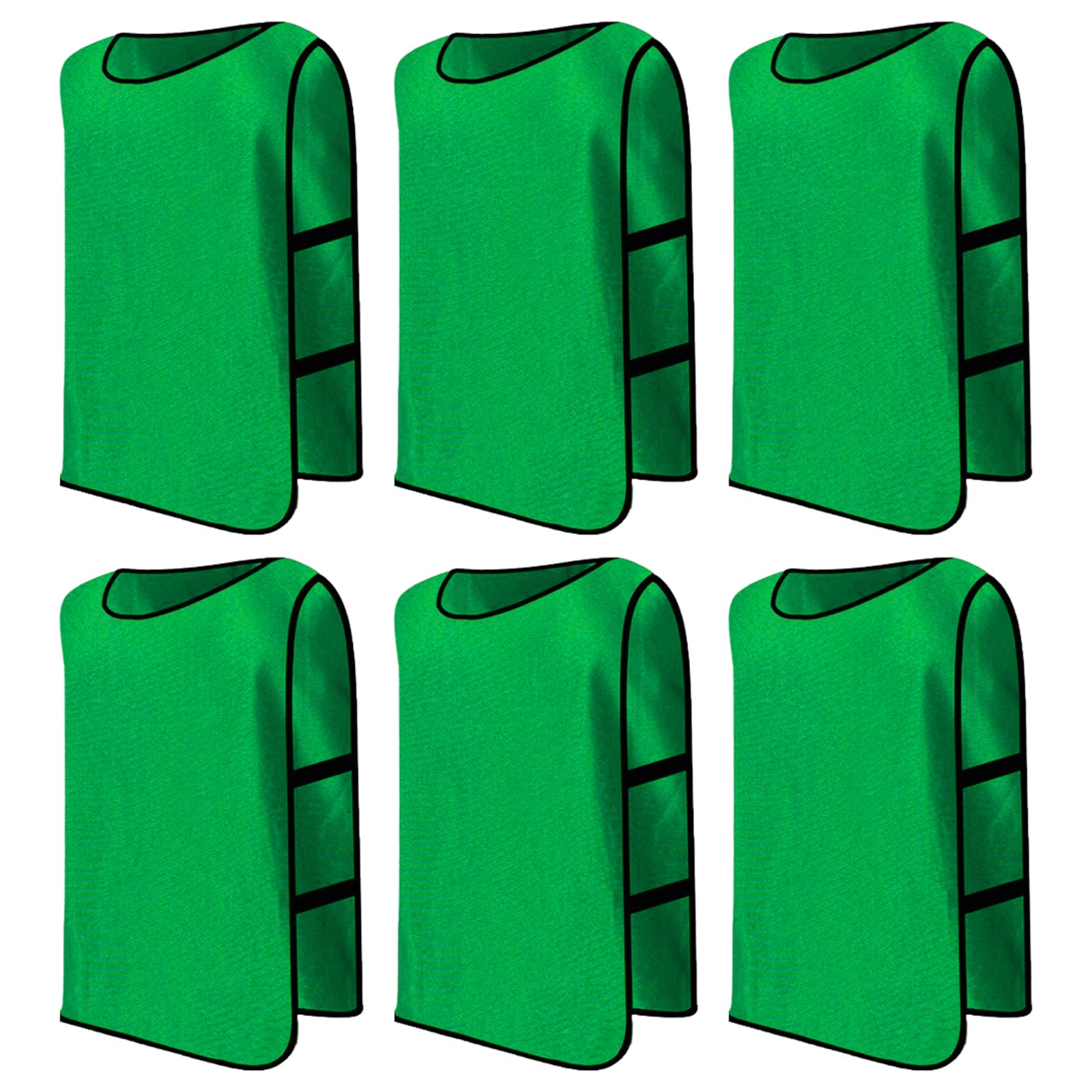 6 Pack Chasuble Football Adulte, Fußball Leibchen Set, Chasuble de Entraînement Sport, Gilet Sport Adultes Maillots, Trainingsleibchen, Training Gilets pour la Pratique Basket, Size xl