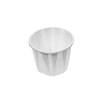 Genpak F075 Squat Paper Portion Cup, .75oz, White, Bag of 250 Case of 20 Bags