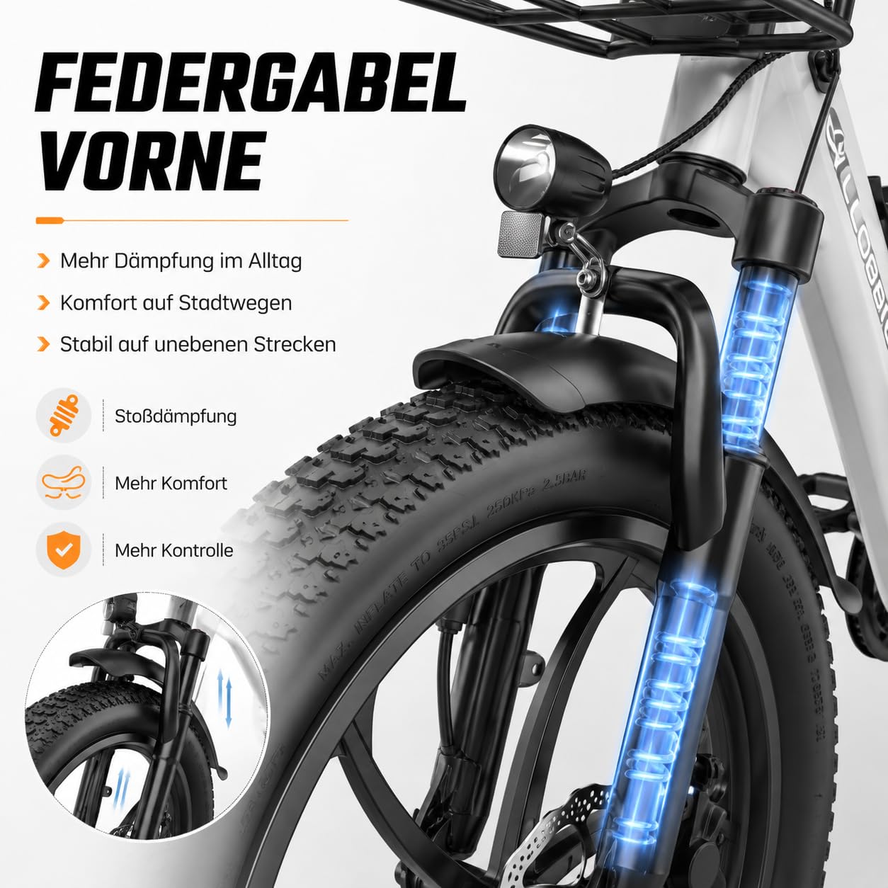 E Bike Klapprad 20 Zoll Herren Damen,mit 48V 20Ah Akku 100km Reichweite,Faltbares Elektrofahrrad City 250W Motor 50Nm LED Display, 7-Gang, hydraulische Scheibenbremsen, für Pendeln & Alltag