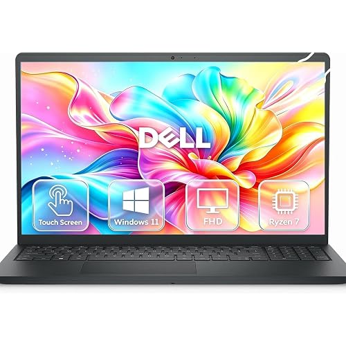 Dell Inspiron 15.6" Touchscreen FHD Laptop | AMD Ryzen 7 7730U(8-Core, Up to 4.5GHz) | 32GB RAM, 1TB PCIe SSD | Windows 11 | Bluetooth, HDMI, USB, 802.11 Wi-Fi | Anti-Glare, Privacy Shutter