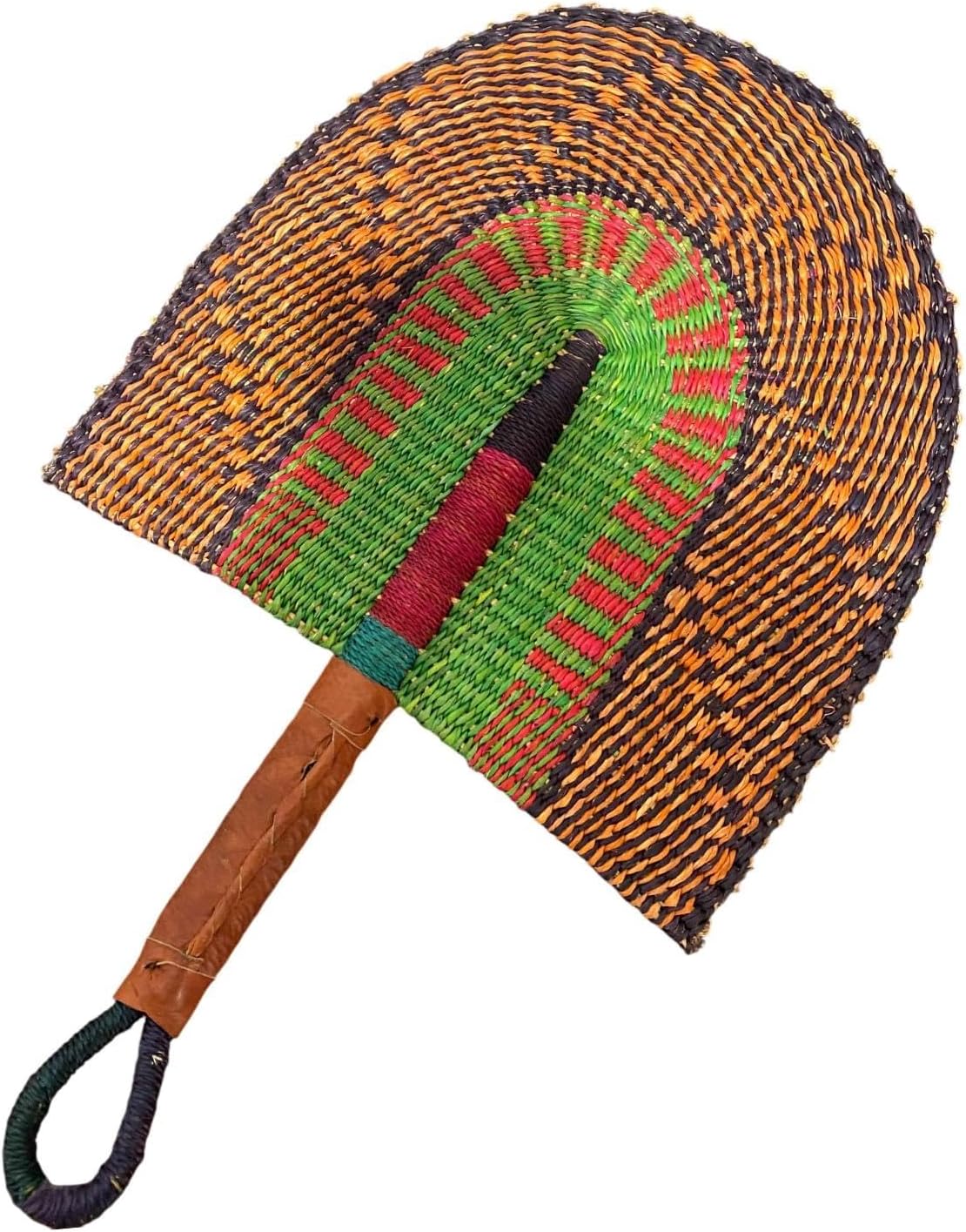 12H x 11W Bolga Fan Wall Hanging – Handmade African Woven Decorative Fan (BB)