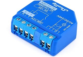 Shelly 1 PLUS Much more powerful with wifi and Bluetooth Home automation for Google Home, and Alexa Smart device more versatile for switches, buttons, diverters, garage, tilting with clean contact
