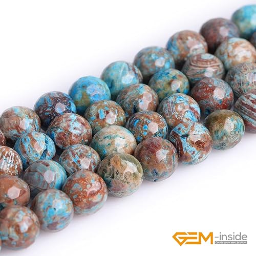 Miniatura 205 de GEM-Inside Red Orange Carnelian Gemstone Loose Beads Natural Energy Power Beads for Jewelry Making Round Faceted 8mm 15