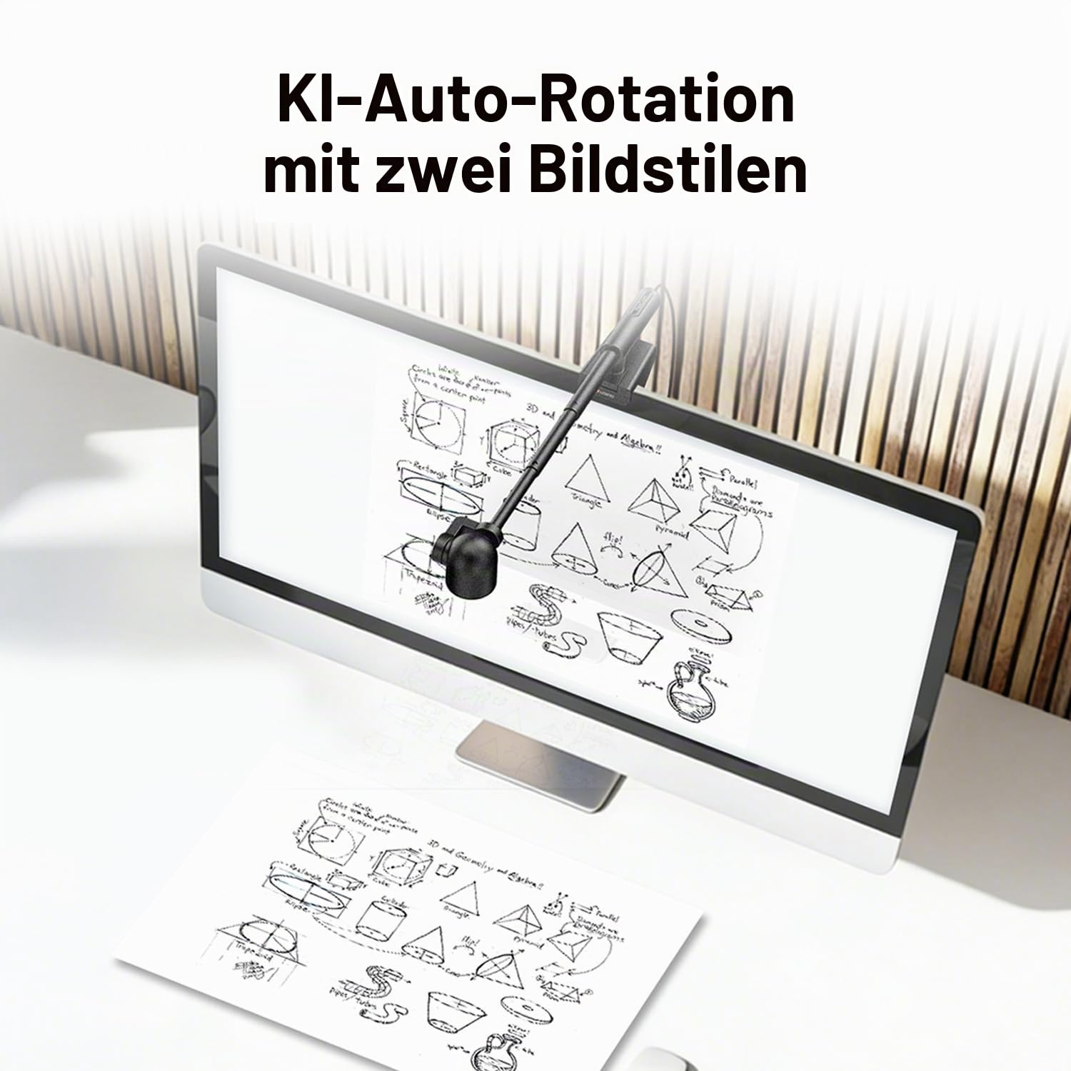 JOYUSING FlexCam10 4K Augenkontakt Webcam für PC, 4 Modi in 1 Webcam mit Mikrofon, PDAF Autofokus, 2 Mikrofon mit Geräuschunterdrückung, 79° FOV, für Konferenz, Streaming, Facetime Zoom/Teams/Google