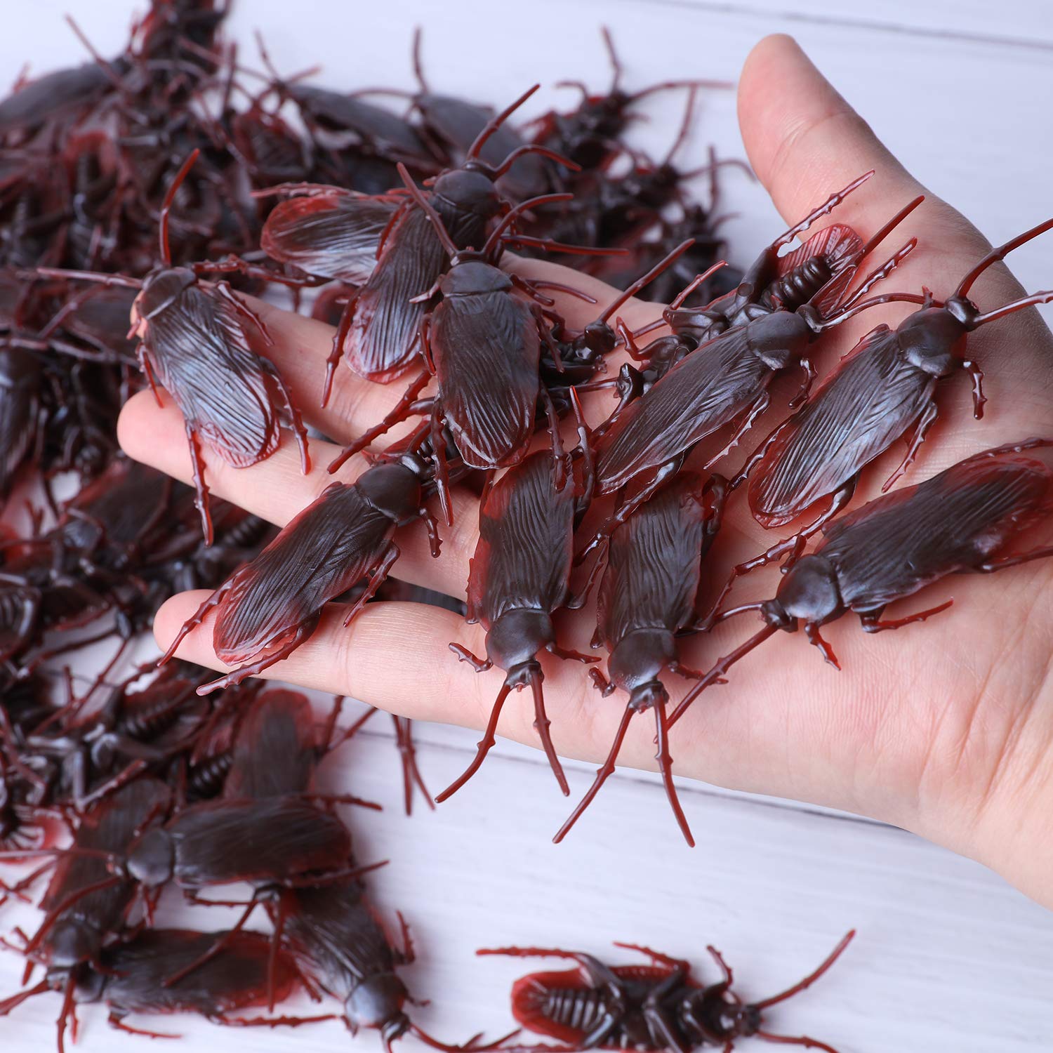 Laughing Smith 12 Fake Realistic Roaches - Hilarious Prank Cockroaches For Pranks & Gag Gifts