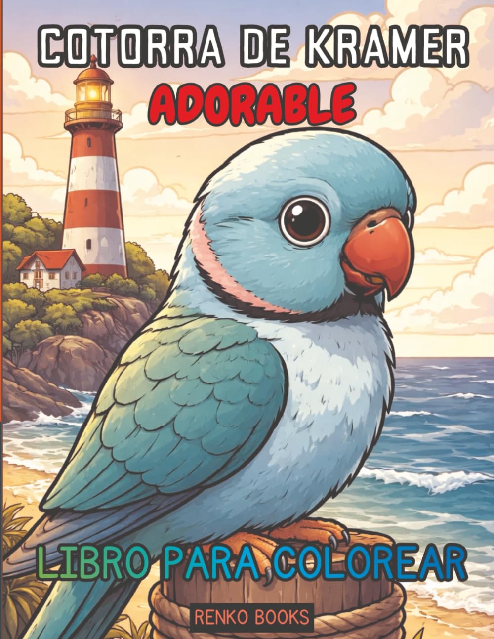 Libro para colorear de la cotorra de Kramer: Diseños de la cotorra de collar para adultos, adolescentes y niños, con páginas relajantes desde poses ... amantes de las aves y dueños de mascotas.
