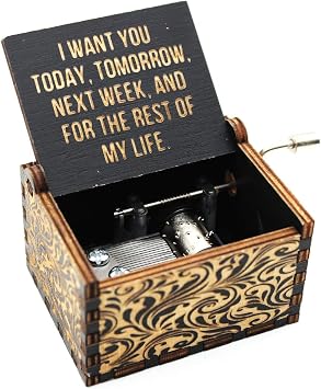 Wooden Music Box, Love Music Boxes, Gift for Wife/Husband/Girlfriend/Boyfriend/Lover, Gift Idea for Christmas, New Year, Valentines Day, Birthday, Anniversary, Graduation
