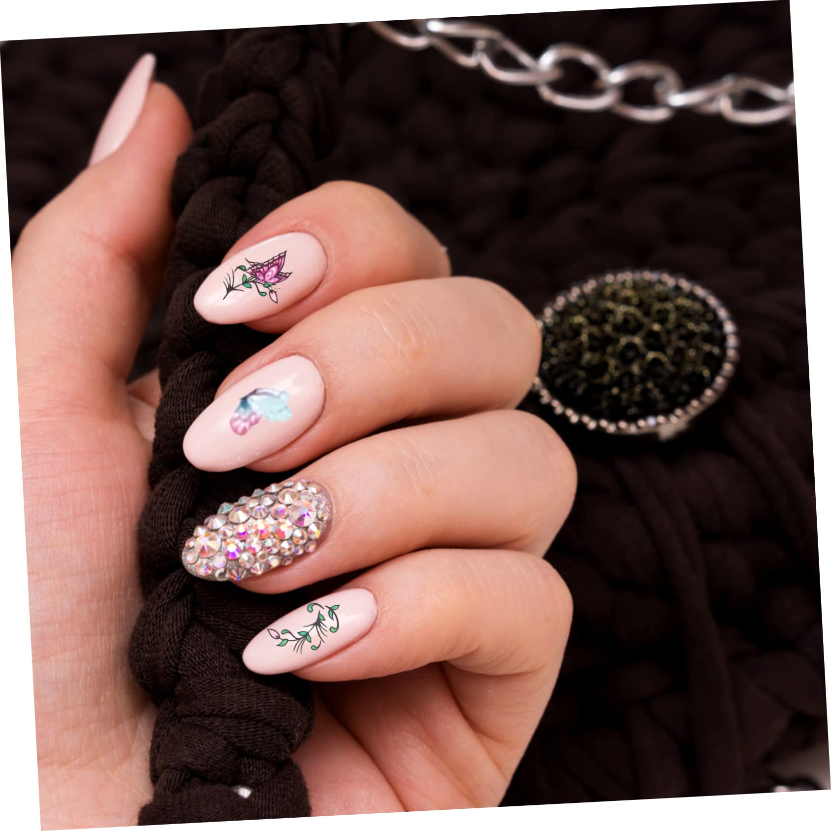 CALLARON 2 Set Adesivi per Unghie con Decorazioni Accessori Nail Art Facili Usare per Principianti e Manicure Casa