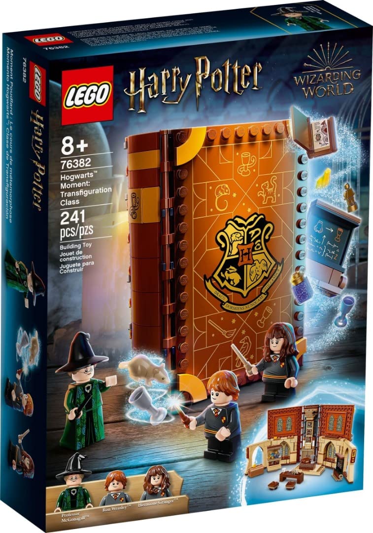 Lego 76382 Harry Potter Hogwarts Moment Transfiguration Class Building Set Collectible Book Toy Travel Case Portable Playset