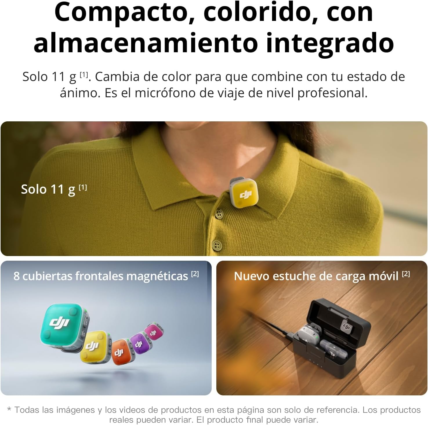 Transmisor dji Mic Mini 2, micrófono inalámbrico Mini para móvil, Ultraligero, 8 h de Tiempo de Funcionamiento, Ahorro de energía, cancelación de Ruido, Vlogs, Streaming 3