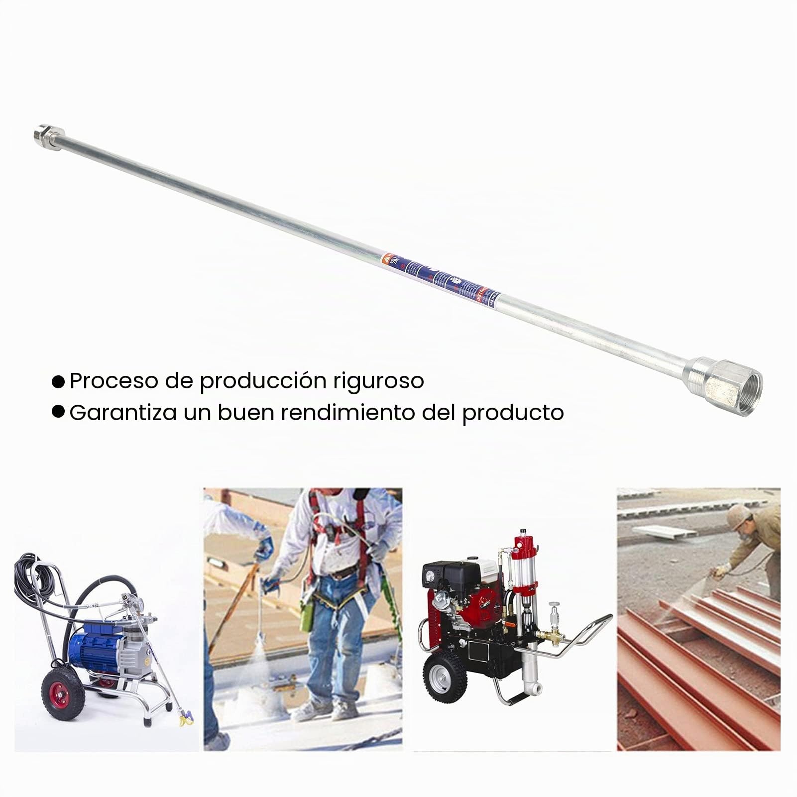 Varilla de extensión para pulverizador, varilla de extensión para pistola de pintura, pulverizador de pintura sin aire para un ajuste perfecto para el pulverizador sin aire para dos(75cm)