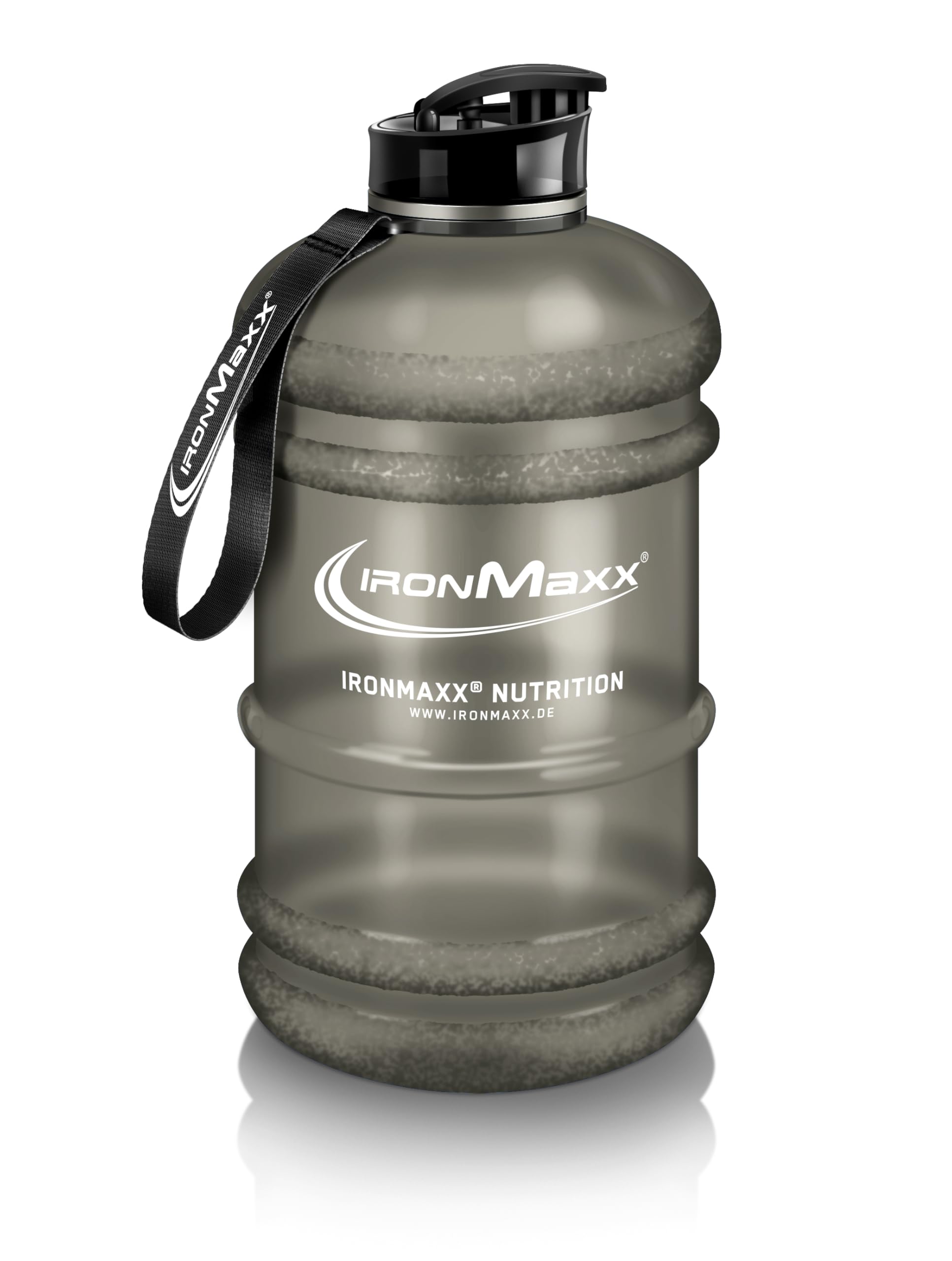 Gourde eau grande capacité IronMaxx Frosted Gris 2200 ml ergonomique