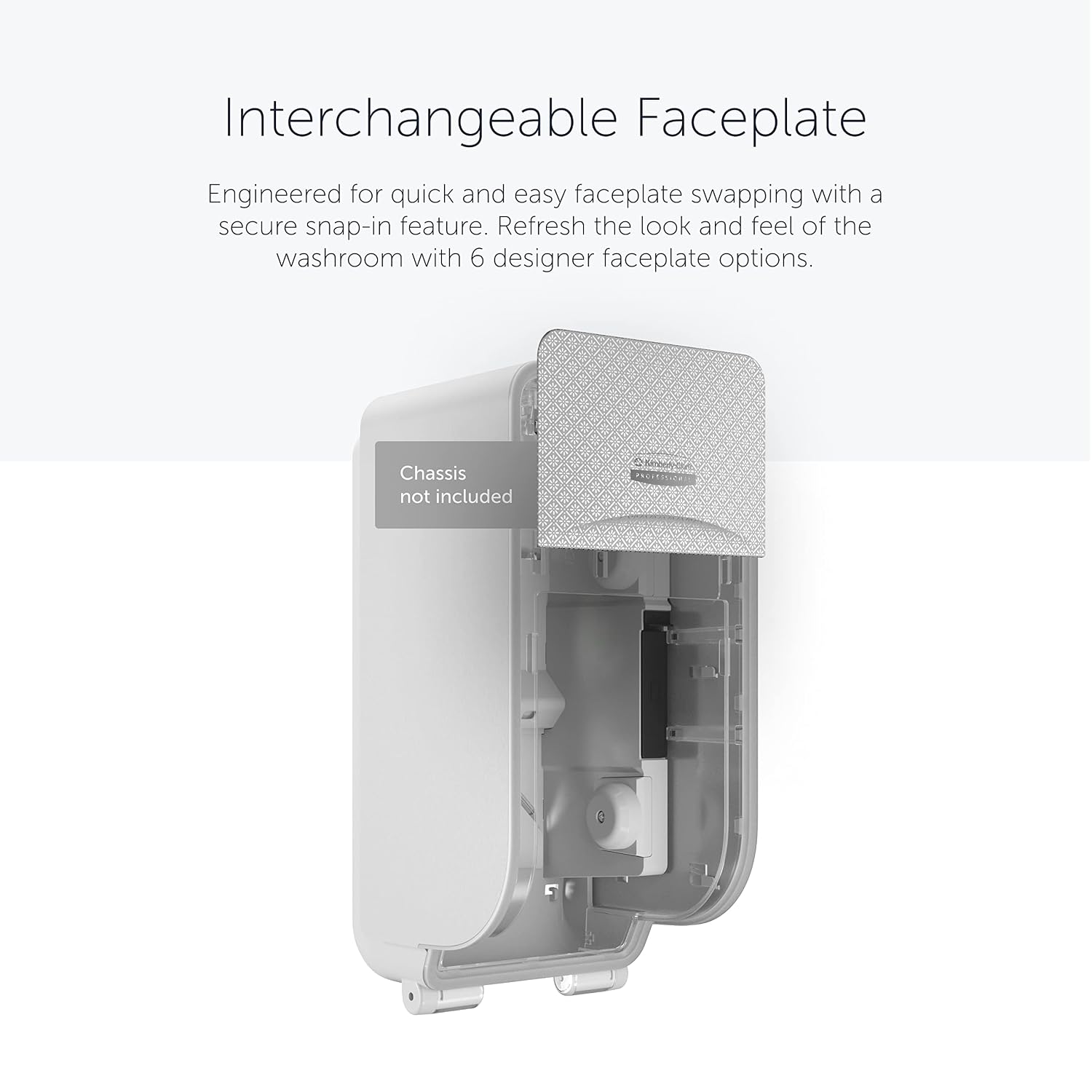 Kimberly-Clark Professional ICON Faceplate (58761), Silver Mosaic Design, for Coreless Standard Roll Vertical Toilet Paper Dispensers 2 Roll (Qty 1)