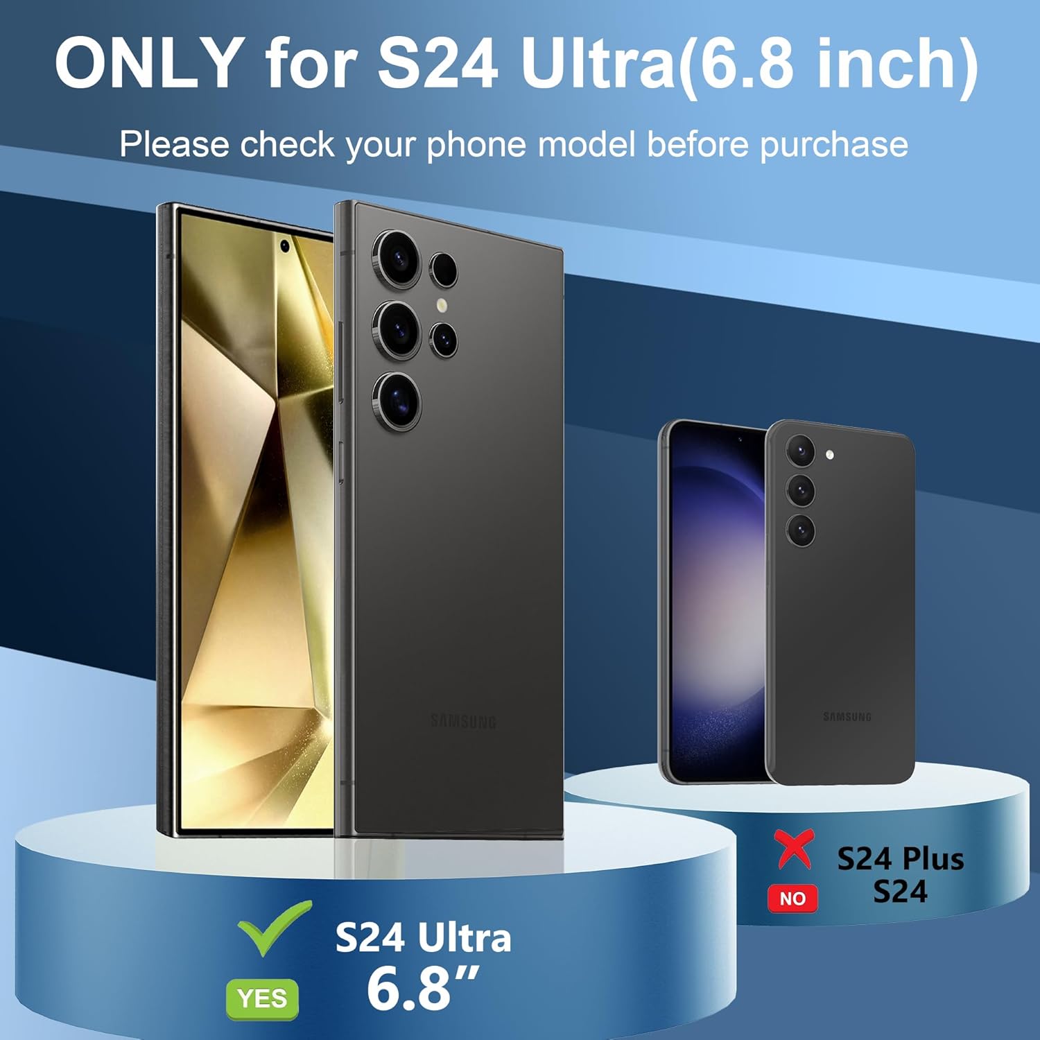 Ezanmull for Samsung Galaxy S24 Ultra Waterproof Case, with Built-in Screen Protector Dustproof Shockproof Full Body Underwater Protective Phone Case Cover for Samsung Galaxy S24 Ultra 5G 6.8" (Black) Galaxy S24 Ultra 5G Black