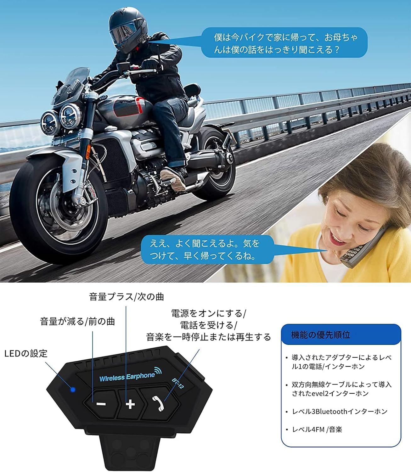 Amazon.co.jp: 【2026最新型改良&旅行に必須】STDRIVO バイク イヤホン