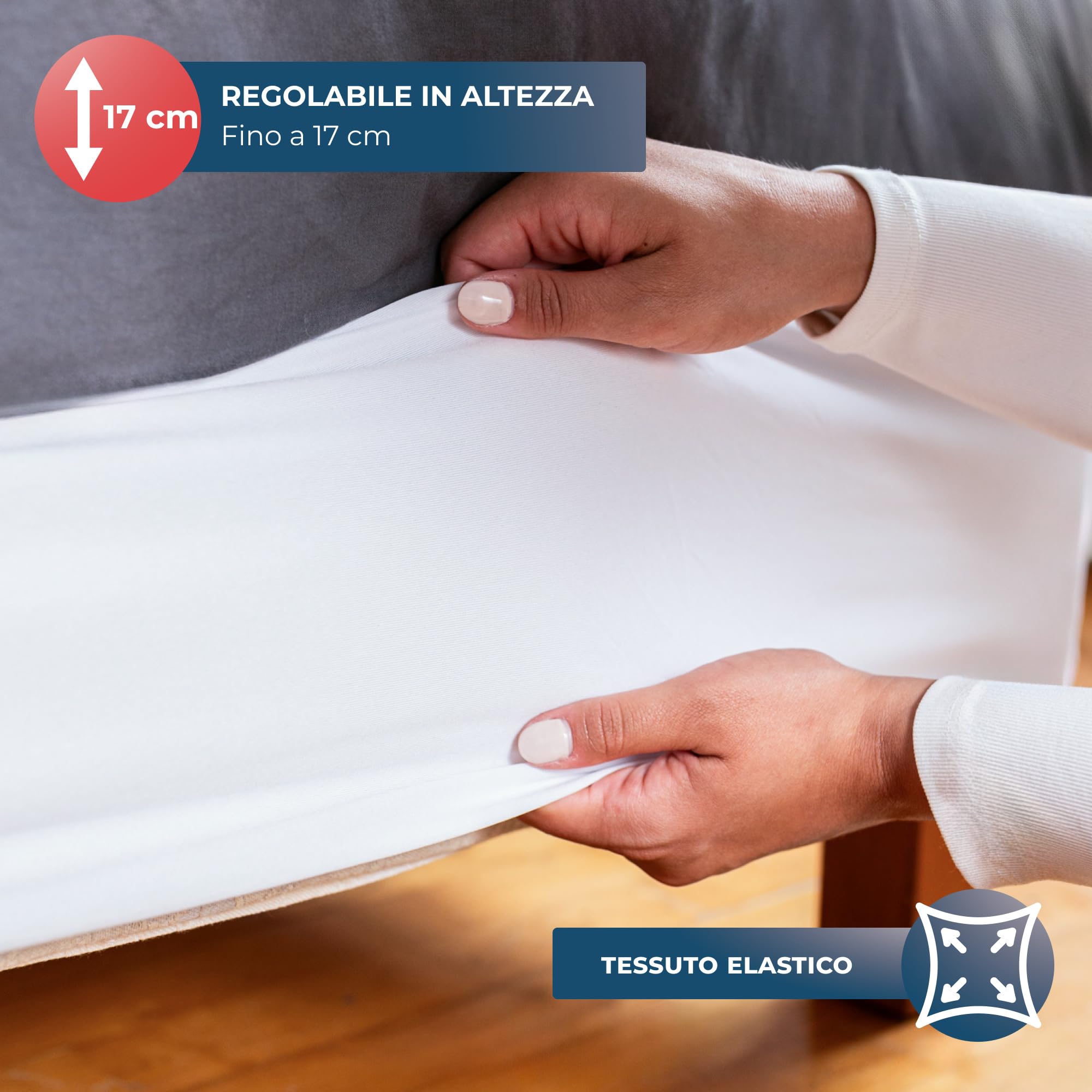 Wrappybag Vestiletto King size 180 x 200 cm - Rinnova e Modernizza il tuo Vecchio Giroletto – Copertura Giroletto Bianco– 6 Misure Disponibili