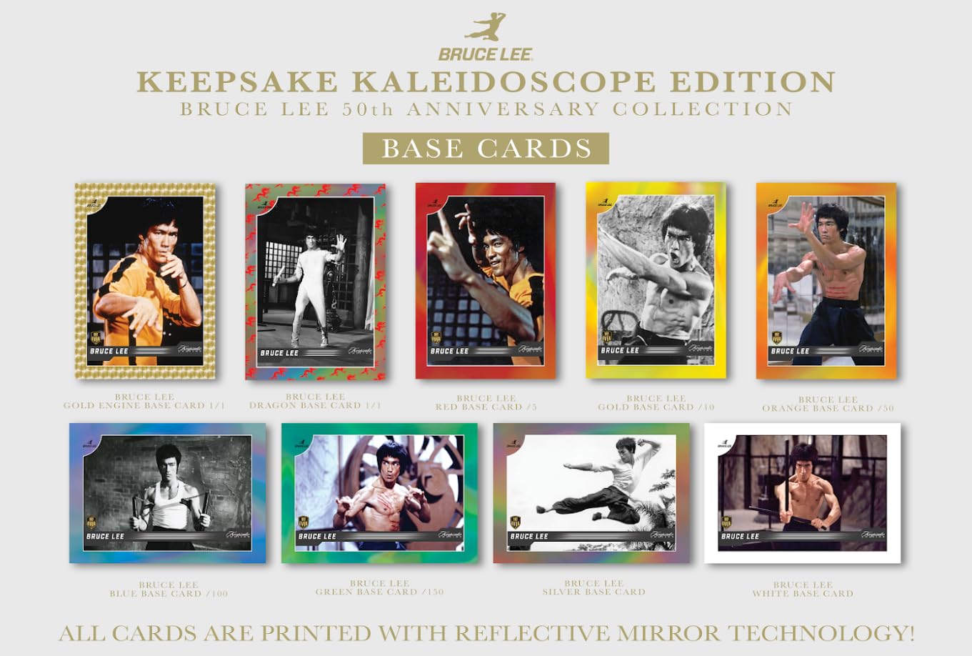 Amazon.com: 2024 Bruce Lee Keepsake 50th Anniversary Kaleidoscope Edition-  15 Packs, 2 Relics- Rare Parallels & Inserts- Relics Directly from Bruce  Lee's Training Gear, Personal Documents, His Films & More : Toys & Games